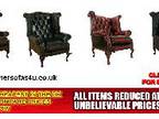 B/New Chesterfield Queen Anne Chair,  Antique Oxblood Leather