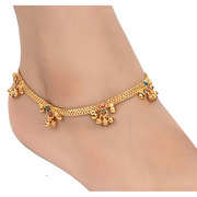 AanyaCentric Gold Plated Anklets Payal ACIA0085G