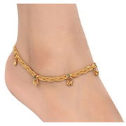 AanyaCentric Gold Plated Anklets Payal ACIA0157G