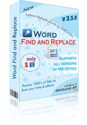 Search and replace in word file software